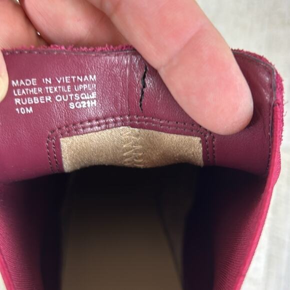 Michael Kors Lottie Women’s 10 Berry Suede Block Heel Ankle Boots New pull on - Picture 11 of 12